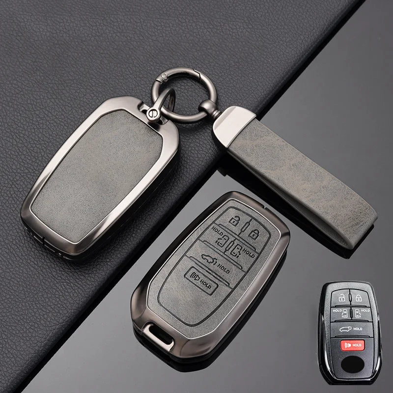 6 Button for TOYOTA Sienna RAV4 VENZA Mirai Hybrid Vehicles Alphard PREVIA Voxy Smart Remote Key Case Zinc Alloy Car Key Cover