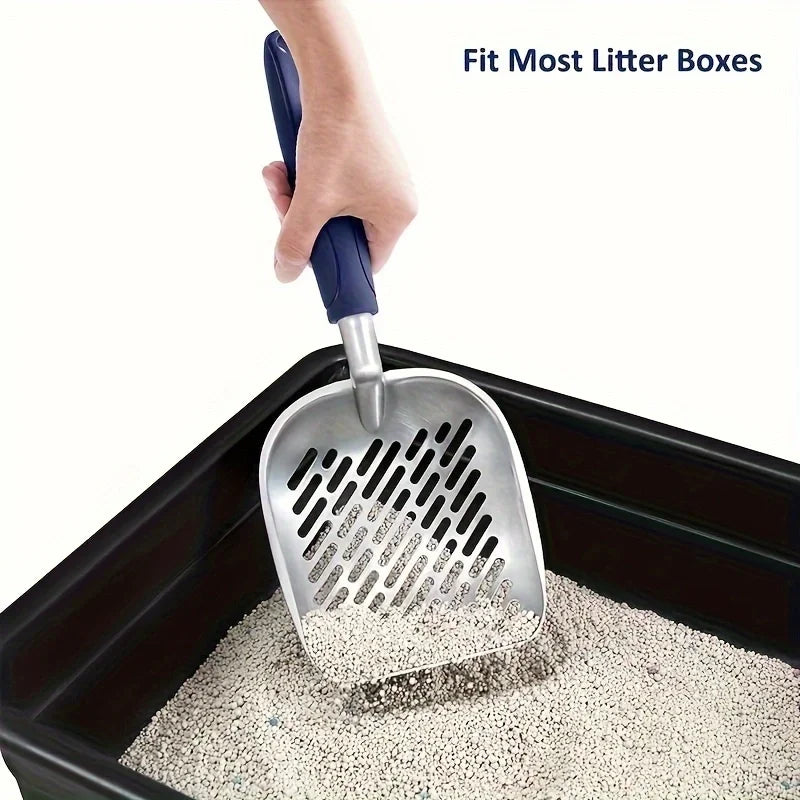 Extra Large Aluminum Cat Litter Scoop - Deep Shovel, Long Handle – photo 4