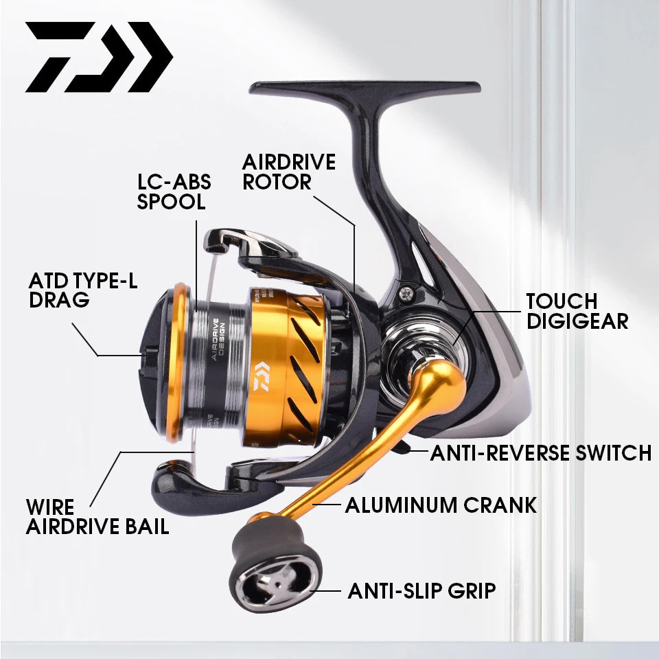 2024 DAIWA Fishing Spinning Reel REVROS CS LT 1000-6000 Fishing Reels 5KG/10KG/12KG Power 5.3:1/6.2:1 Seawater Spinning Reels