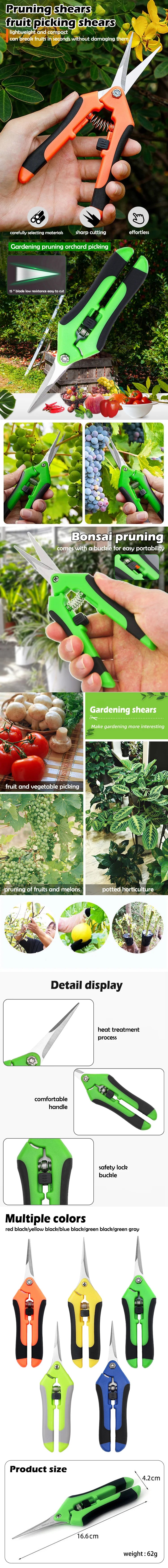 Garden Pruning Scissors — Stainless Steel Bonsai & Flower Shears