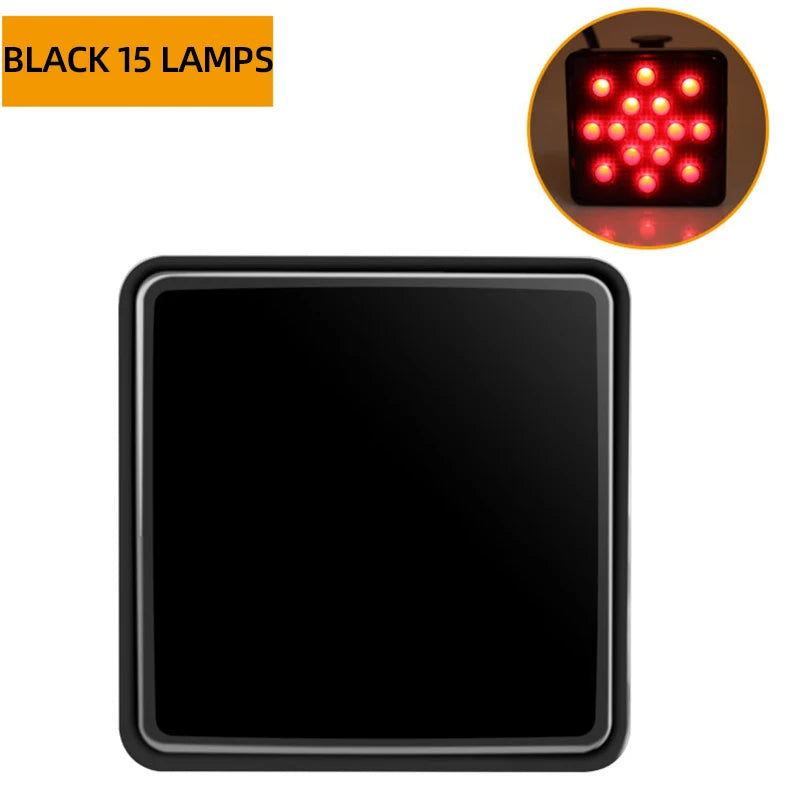 Car Brake Tail Lamp Red/Black Shell 15 LED Auto Reverse Stop Signal Lamp Rear Brake Light for Pickup Vehicle Trailer 12V