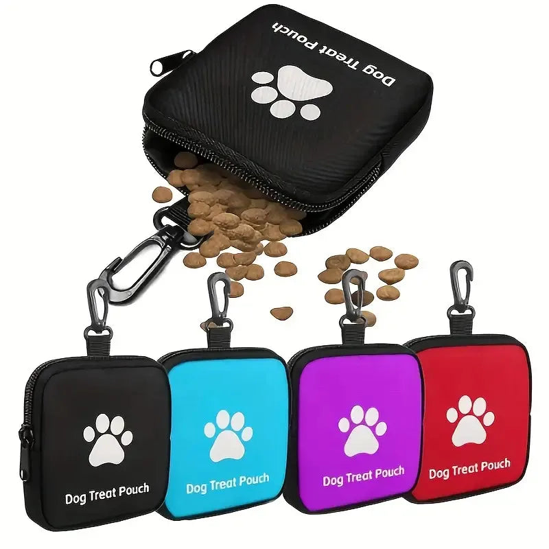Paw Print Dog Treat Pouch - Zipper Snack Bag