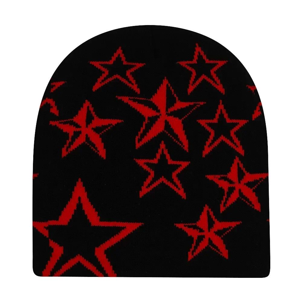 Y2K Letter Knit Beanie, Warm Ski Hat