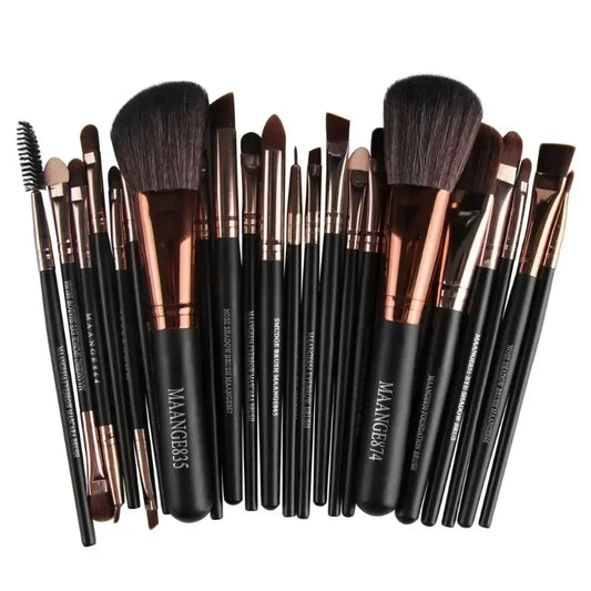 3, 13 or 22 Pcs Makeup Brush Set - Eyeshadow, Eyeliner & Face Brushes