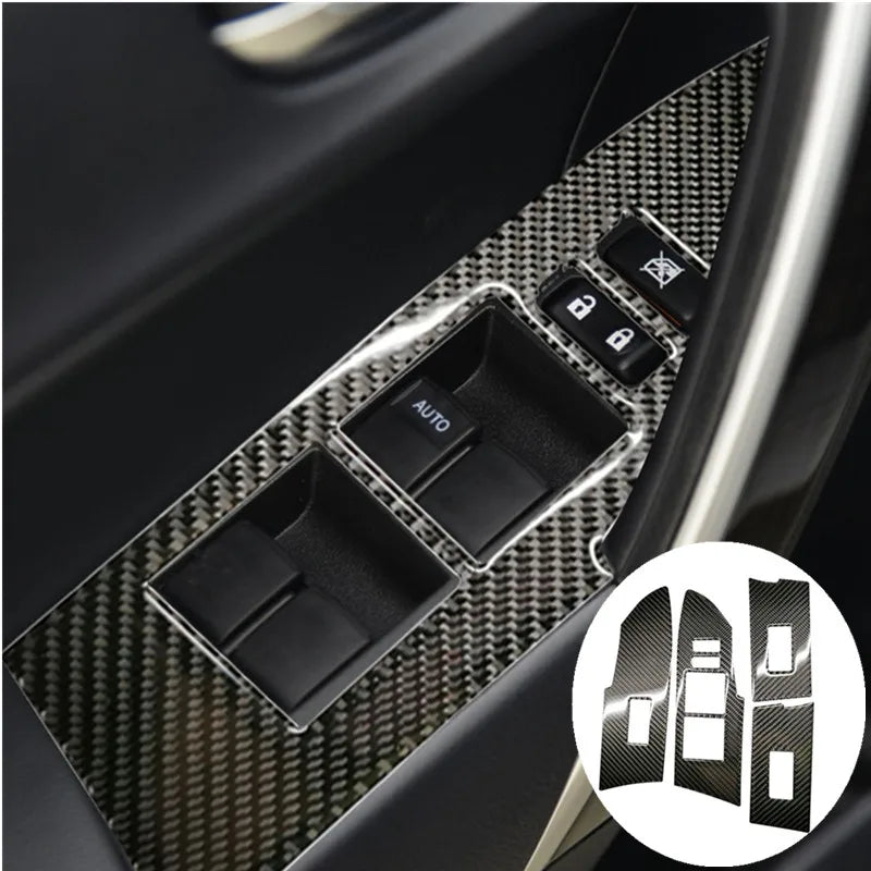 Black Carbon Fiber Car Interior Decoration Protection Sticker Auto Accessories For Toyota Corolla 2014 2015 2016 2017 2018