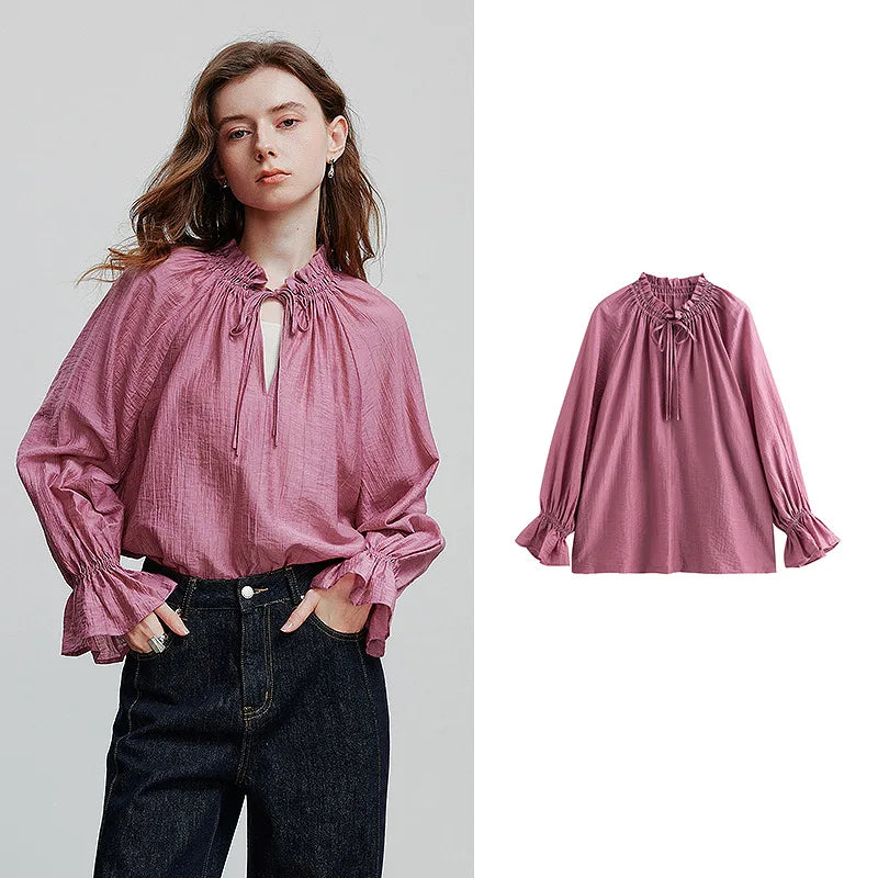 TOYOUTH Women Blouse Shirt 2025 Summer New Shirt 8522001