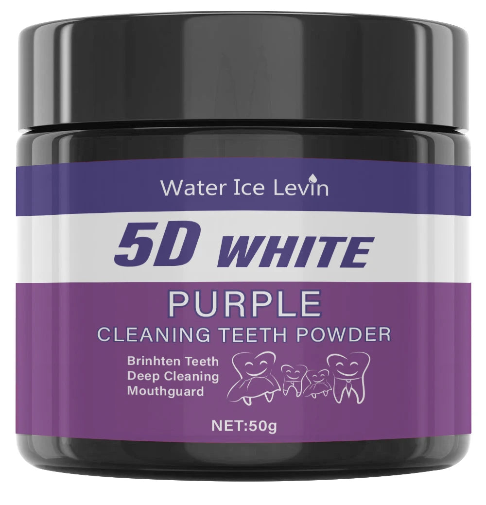 Purple Teeth Cleaning Powder - Whitens Teeth in 5 Days | Sulfate-Free