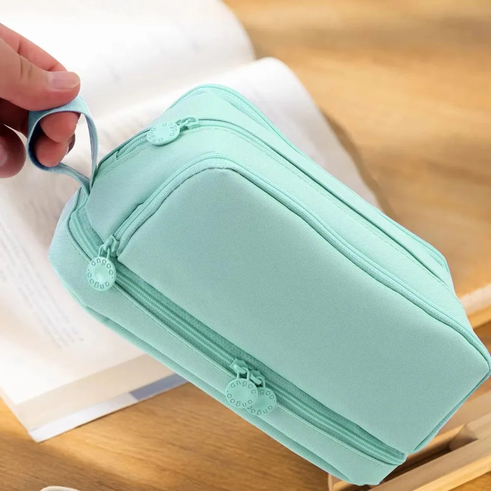 3/4 Compartment Pencil Case Multilayers Large Capacity School Student Pencil Cases Transparent Partition Pen Divider Pen Bag