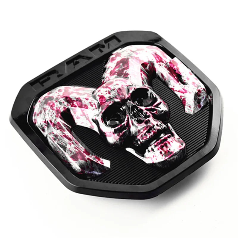 Modified ABS Skull Car Rear Logo Emblem for Dodge 2019 RAM 1500 2500 3500 Sport Laramie Rebel Big Horn 4x4 Tail Trunk Sticker