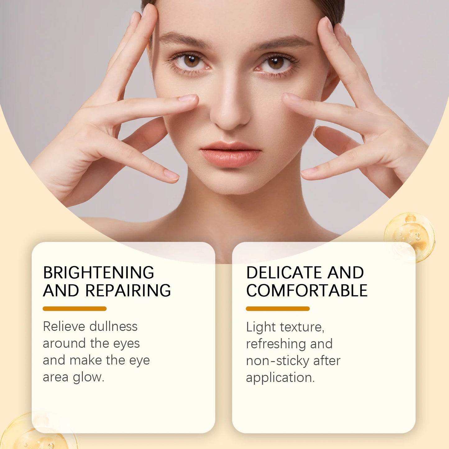 Anti Aging Eye Serum Oil Brightening Firming Fade Fine Lines Remove Puffiness Dark Circles Hydrating Smooth VC Eye Essence Oil