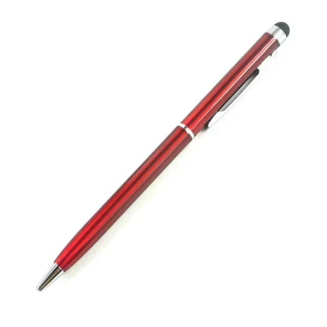 20-200 Pens Each Pack Mini Metal 2-in-1 Stylus Universal Ballpoint Pen Custom Logo Text Engraving Office School Advertising Pen