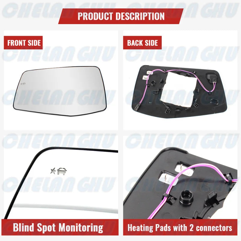 Left Heated Blind-Spot Mirror Glass (84309707) — Chevrolet Silverado 1500 (2019–2023)