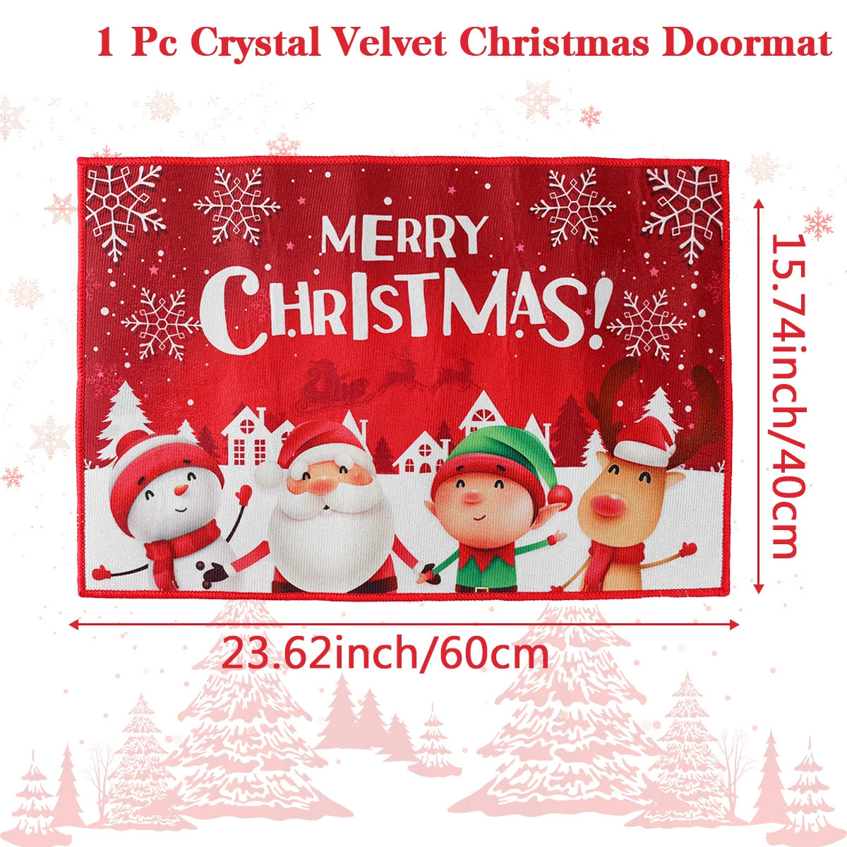 Christmas Door Mat Santa Claus Outdoor Carpet Merry Christmas Decorations For Home 2026 Navidad Xmas Ornament New Year 2026