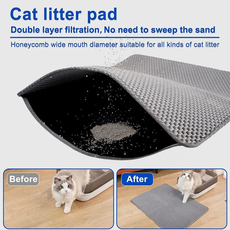 Waterproof Cat Litter Mat - Double Layer EVA Clean Pad – photo 4