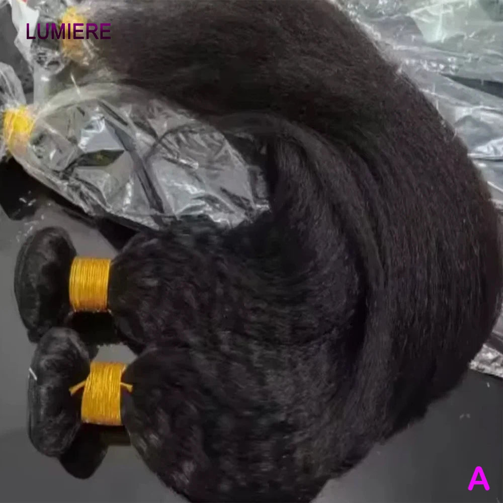 Kinky Yaki Straight Human Hair Bundles Deal Raw Virgin Human Hair Bundles Deal Brazilian Hair Extensions On Sale Clearance