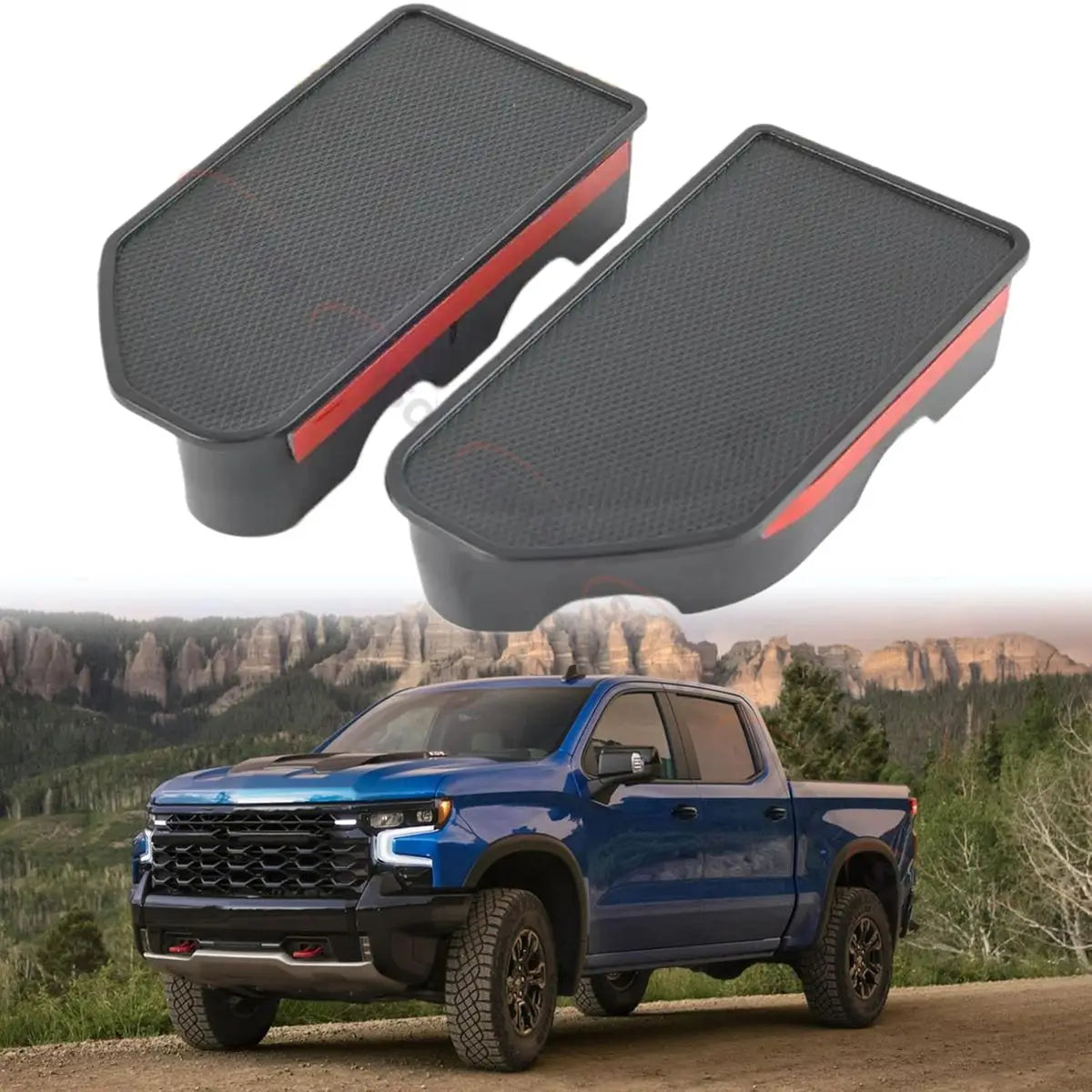 1 Pair Car Pocket Covers Truck Bed Rail Stake Holes Caps For Chevy Silverado GMC Sierra 1500 2500HD 3500HD 2019-2023 Accessories