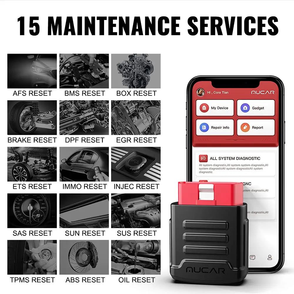 MUCAR BT200 Pro OBD2 Car Diagnostic Scanner with Full System Support