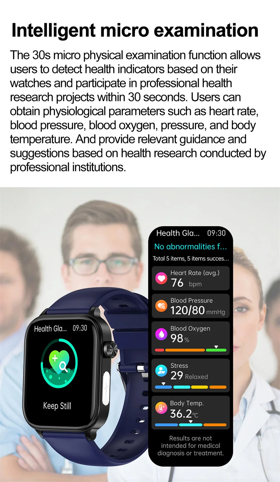 2026 New Al Science Diagnosis Blood Lipids Uric Acid Blood Oxygen Smart Watch Men ECG+PPG Voice Bluetooth Call Health Smartwatch