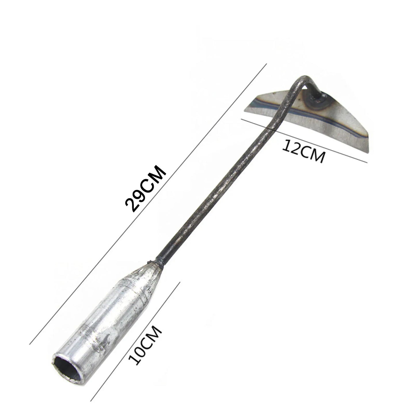 Carbon Steel Garden Hoe & Weeder — Dual-Purpose Hand Weeding Tool