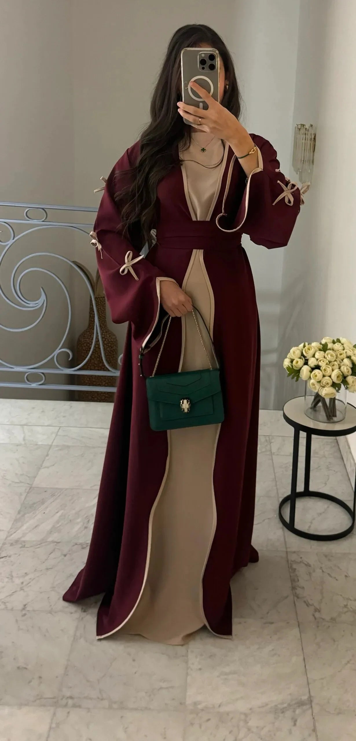Eid Bow Abaya Women Cardigan Dress Muslim Party Caftan Robe Jalabiya Morocco Dubai Kaftan Islam Vestidos Largos Ramadan 2026