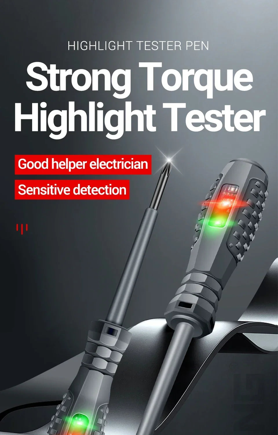ANENG B05 Word/cross Screwdriver Tester Pen Strong Torque Highlight Meter Sensor Zero Live Detector with Indicator Electric Tool