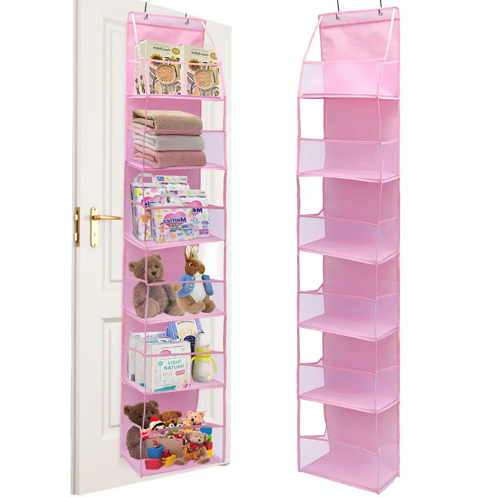 4/6-Tier Hanging Storage Bag Foldable Organizer Over-The-Door Holder For Hair Accessories Snacks Toys Clothes Storage Holder