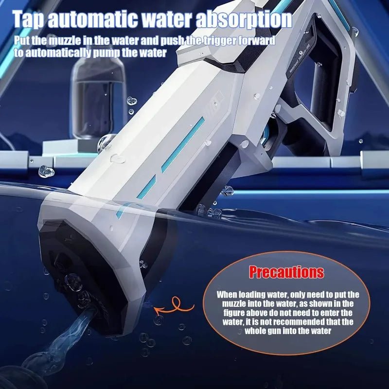 42cm Electric Water Gun — High-Pressure Auto-Absorb Pool Blaster