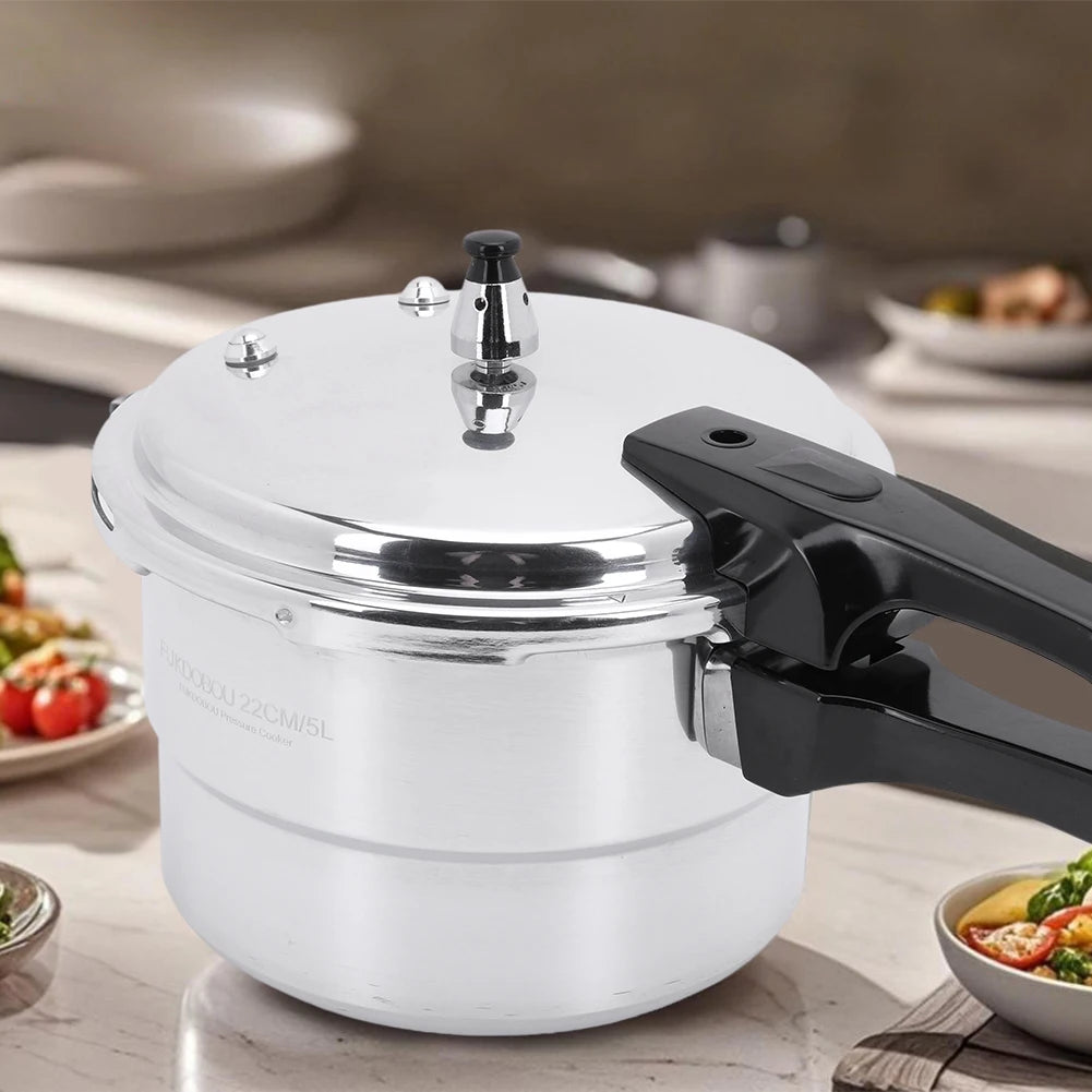 Large Aluminum Pressure Cooker with Steaming Plate - Fast Cooking