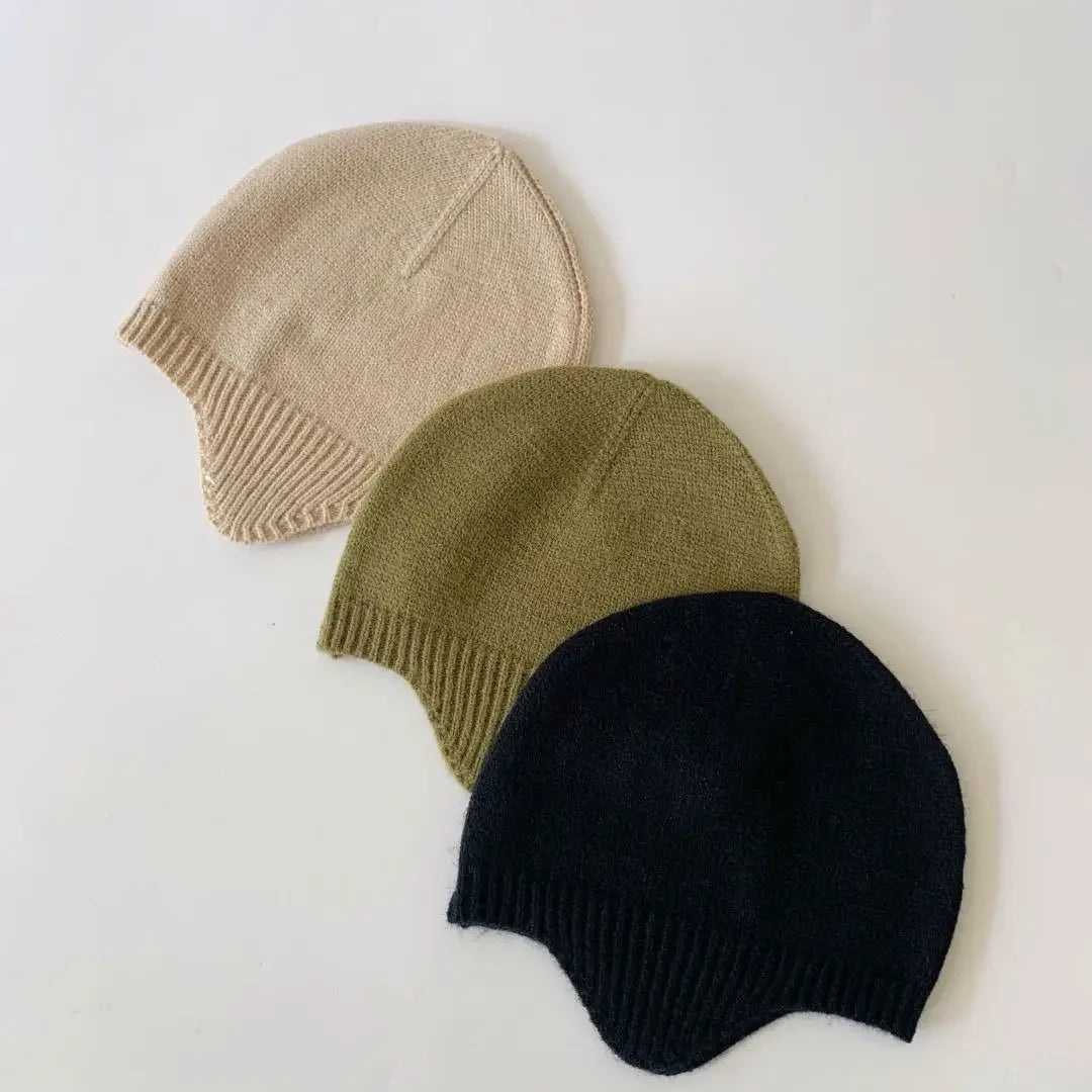Korean Style Baby Knit Bonnet - Toddler Winter Beanie Cap - photo 2