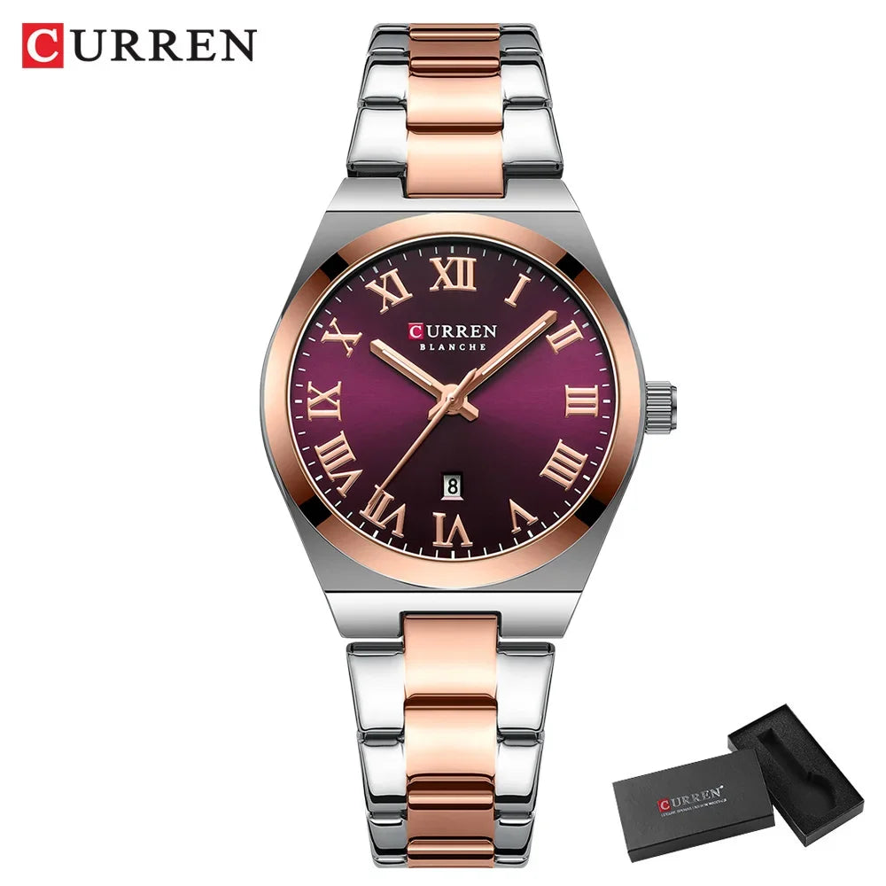 Stylish Waterproof Women’s Stainless Steel Bracelet Watch