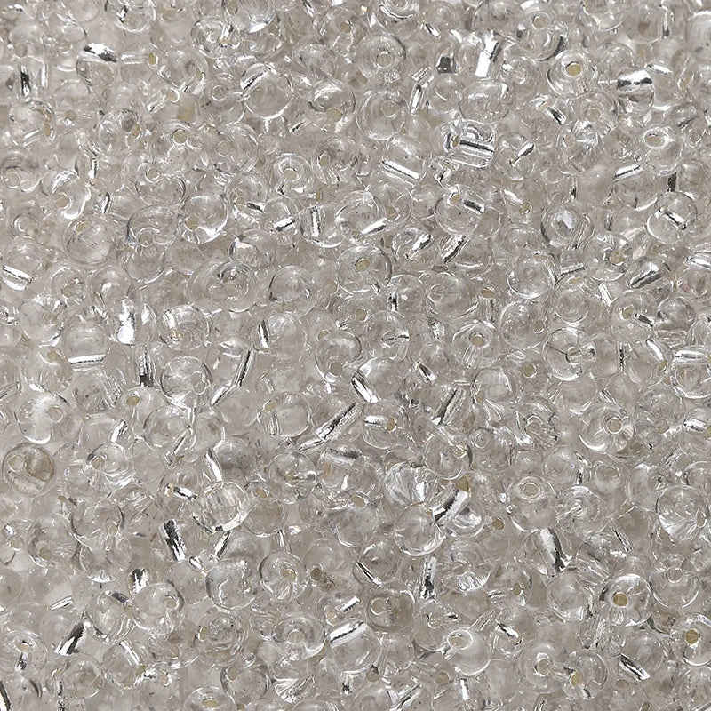 110pcs 4mm Silver Lined Seed Beads Water Drop Shape Czech Glass Beads For DIY Jewelry Making Crafts Charms Bracelets Accessories