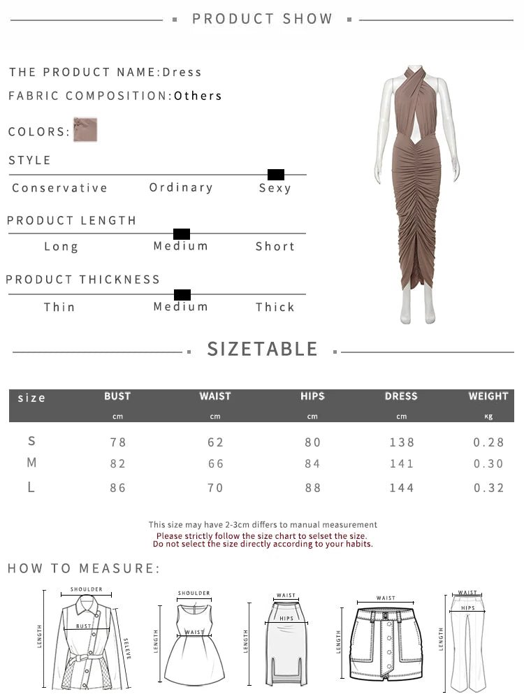 Weird Puss Backless Dress Women Fashion Peach Buttocks Sexy Sleeveless Stretch Summer Sexy Midnight Cross Halter Maxi Bodycon