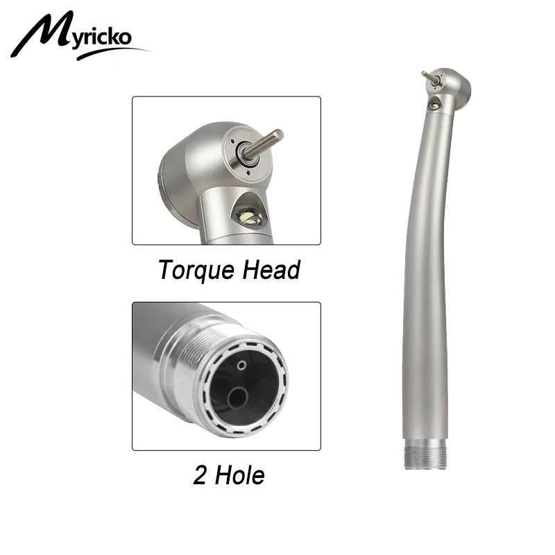 Myricko Dental LED High-Speed Handpiece Turbine – CE & FDA Certified, Triple Water Spray, 2/4 Hole, 135°C Autoclavable | WJ-162/164