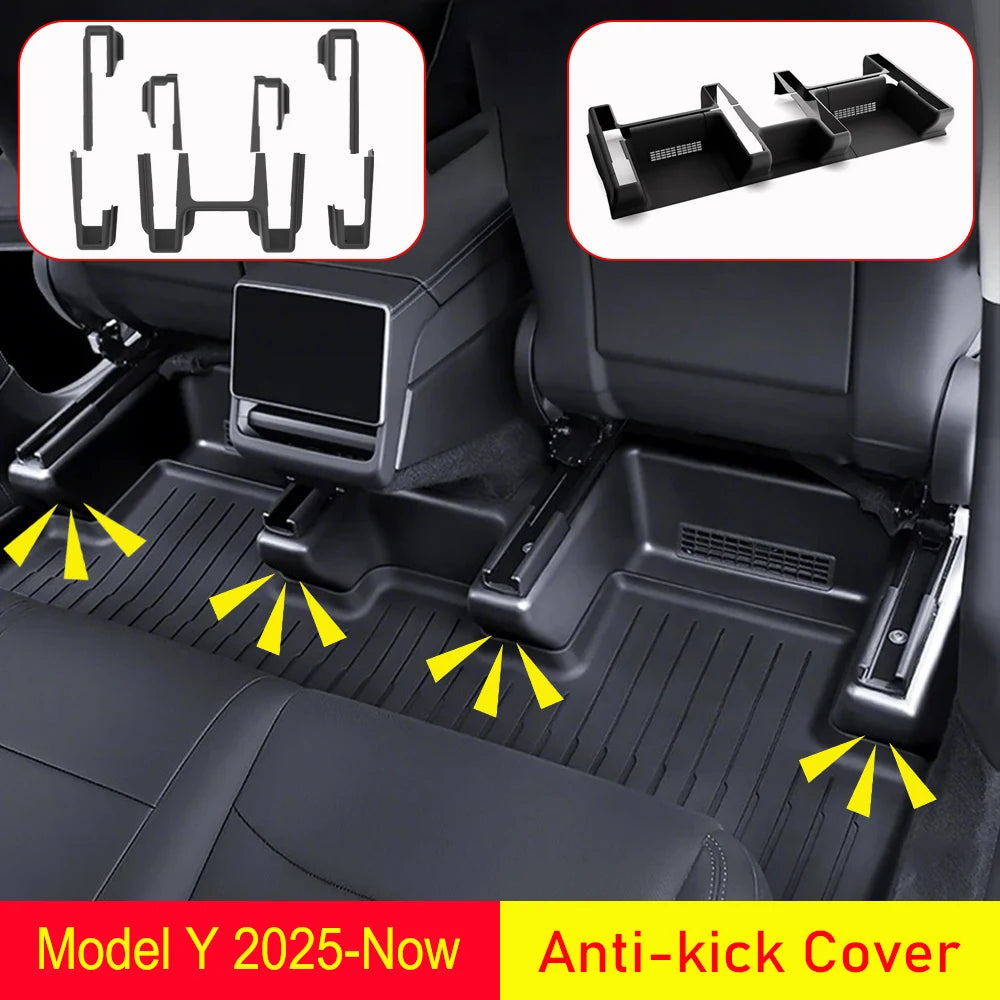 Underseat Original Flocking Anti-kick Protector Pad For Tesla Model Y Juniper 2026 2026 Under Seat Corner Guard Trim Accessories