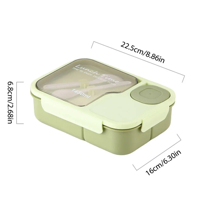 Cute 3-Compartment Kids Lunch Box - Cartoon Bento with Cutlery - photo 8