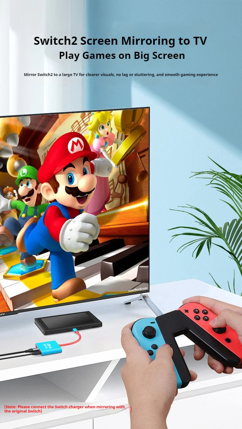 Docking Station for Nintendo Switch 2,4K 60Hz TYPE-C Hub with HDMI and USB-C 3.0 PD100W Charge Perfect for Switch 2/Switch/OLED