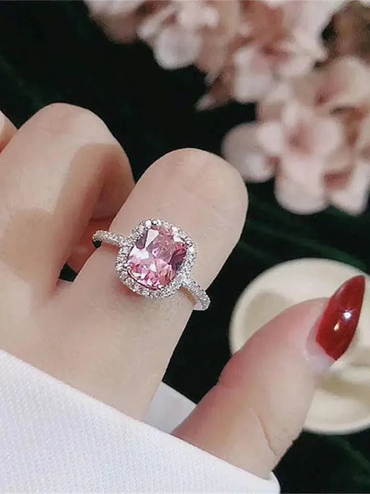 Cubic Zirconia White Gold Ring for Women - Bridal & Wedding