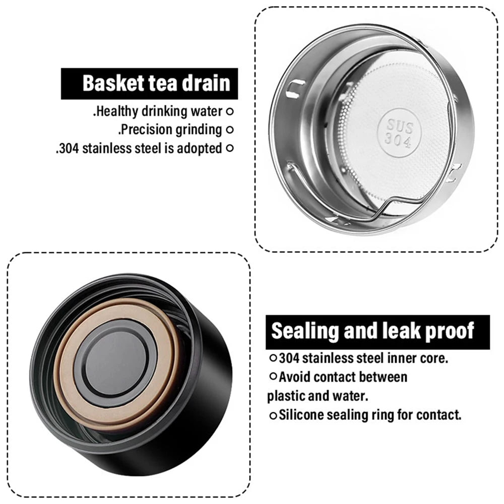 Stainless Steel Car Badge Thermos Mug Leak Proof Thermo Cup Smart Thermos Kettle For Mitsubishi Ralliart Pajero Eclipse Asx L200