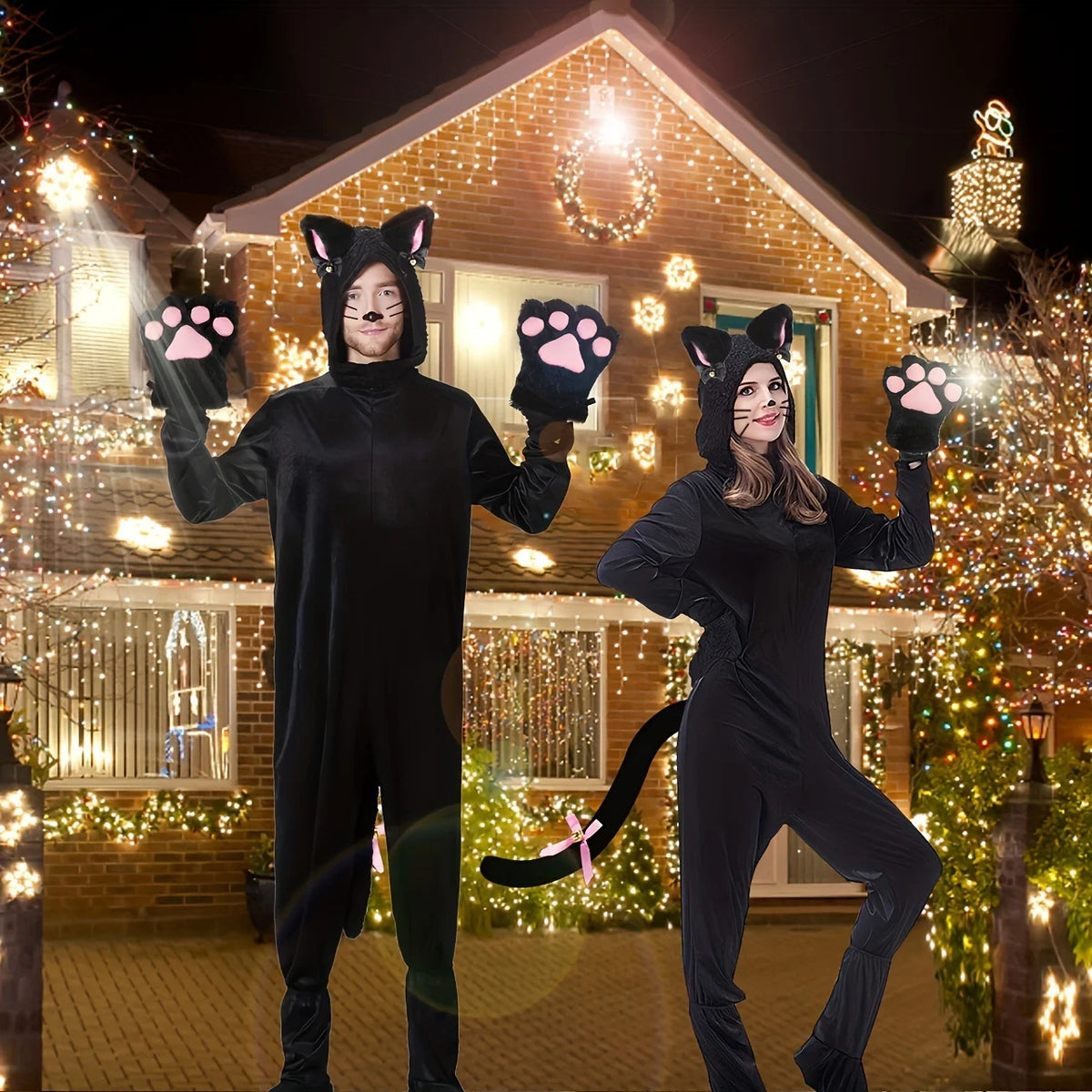 Cat Paw Gloves and Cat Ear Headband Set