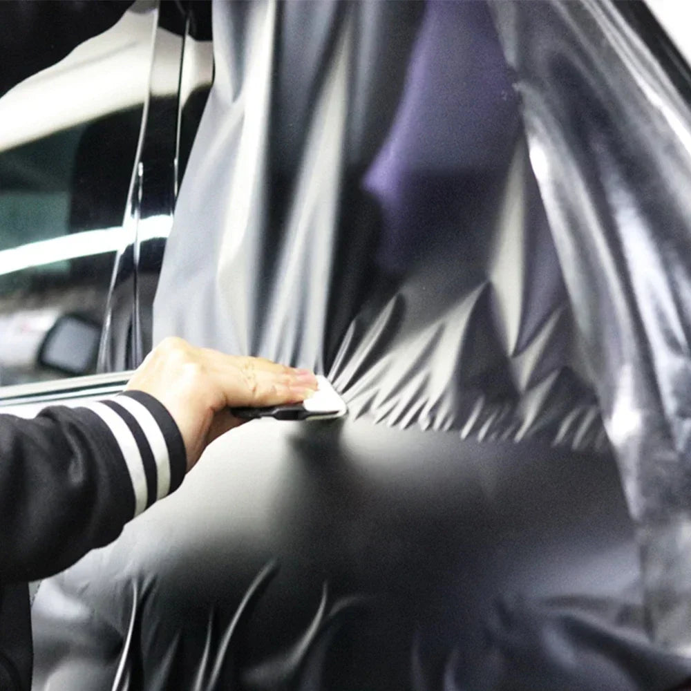 Premium Matte Black Vinyl Car Wrap Roll Film Sticker Vehicle Decal Body Trim Motorcycle Auto Decoration Film Air Bubble Free
