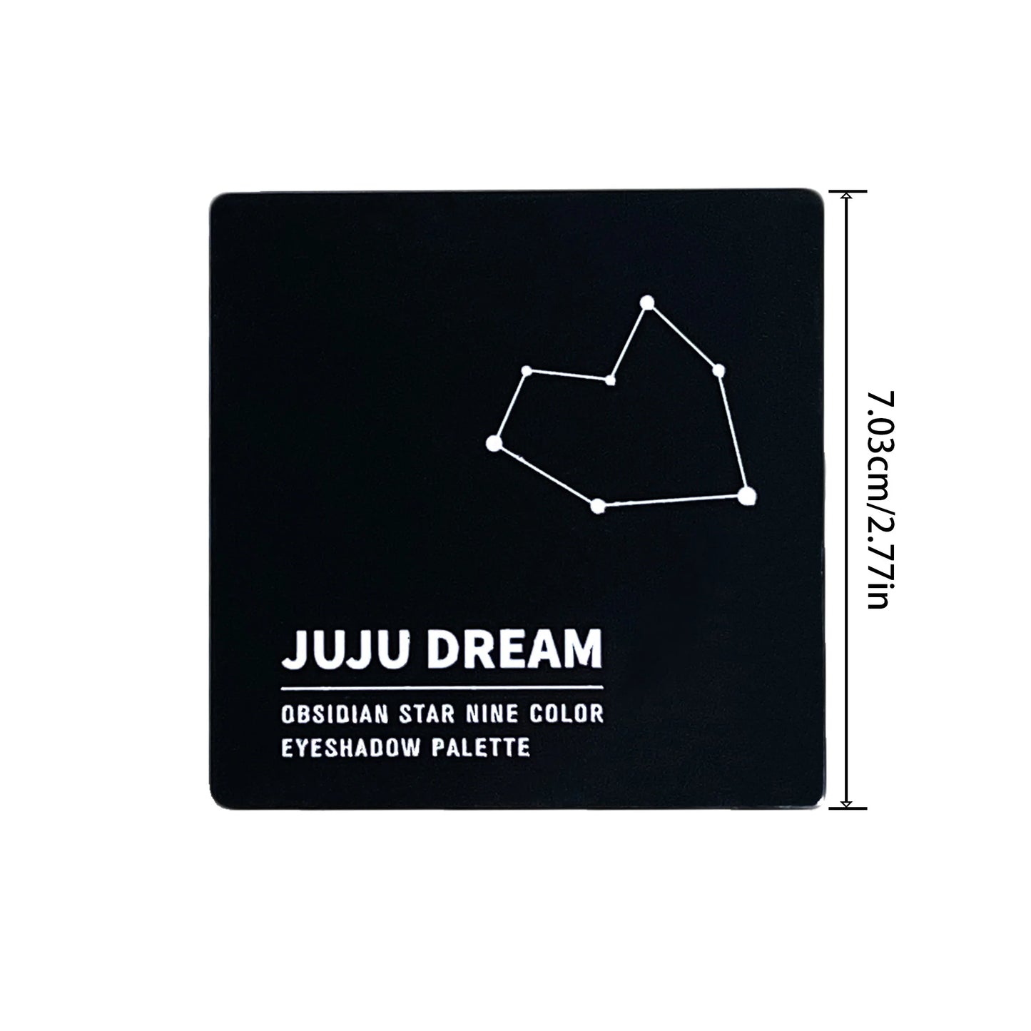 JUJU Dream 9-Shade Smoky Eyeshadow Palette – Black Swan | Dark Black, Grey, Silver Glitter & Matte Finish | Long-Lasting