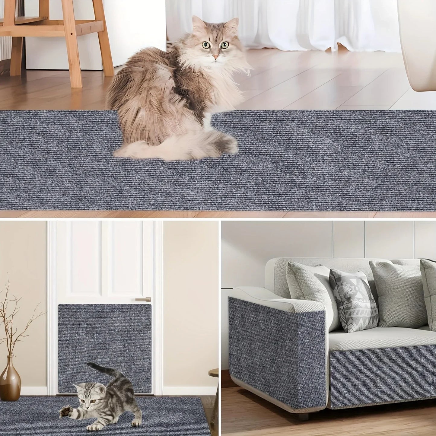 Cat Scratcher Sofa Protector – 40x300cm Trimmable Self-Adhesive Carpet Scratch Mat | 7 Colors