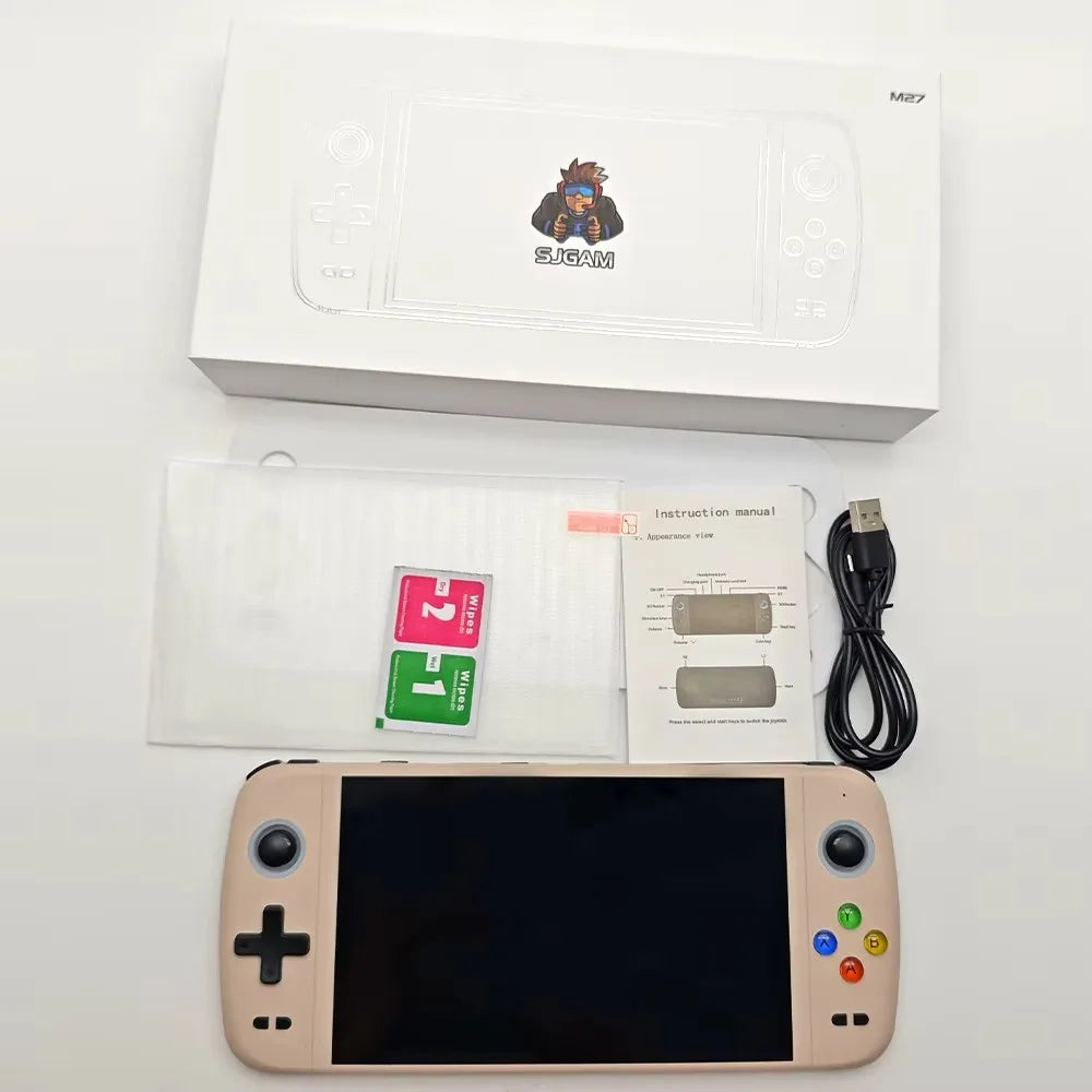 M27 Portable Pocket Retro Handheld Video Game Console 1024*600 Display 7.0 Inch Screen Gaming ﻿Support LINUX Emelec 64G/128G