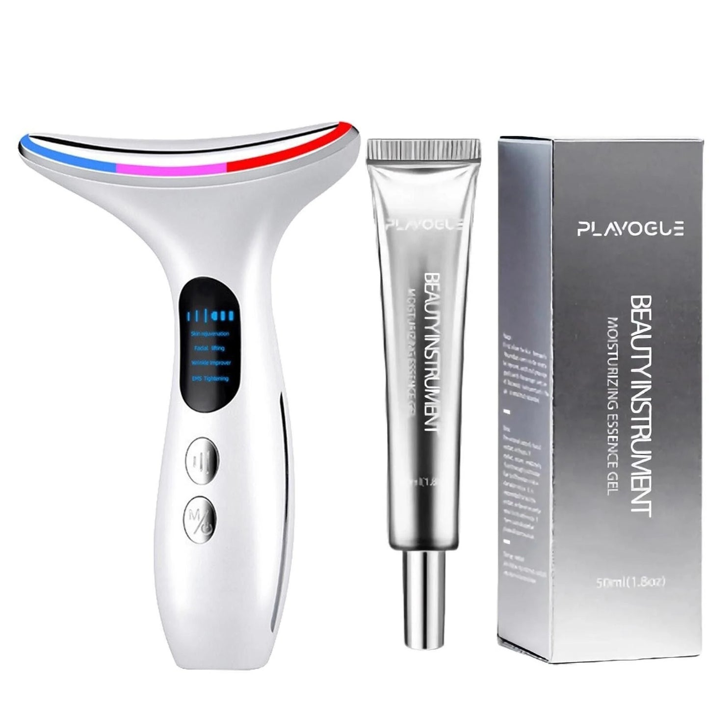 Handheld Face Massager Comfortable Facial Massager Face and Neck Beauty Device for Skin Care Adults Men and Women White