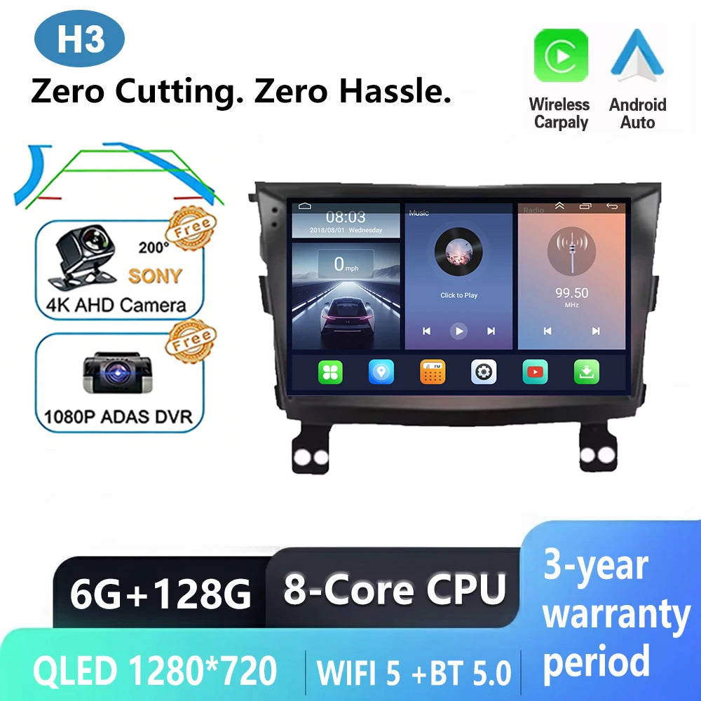 Android 16 Carplay Auto Car Radio For SsangYong Tivoli 2015 - 2022 Multimedia Player Auto Radio GPS Navigation TV Head Unit