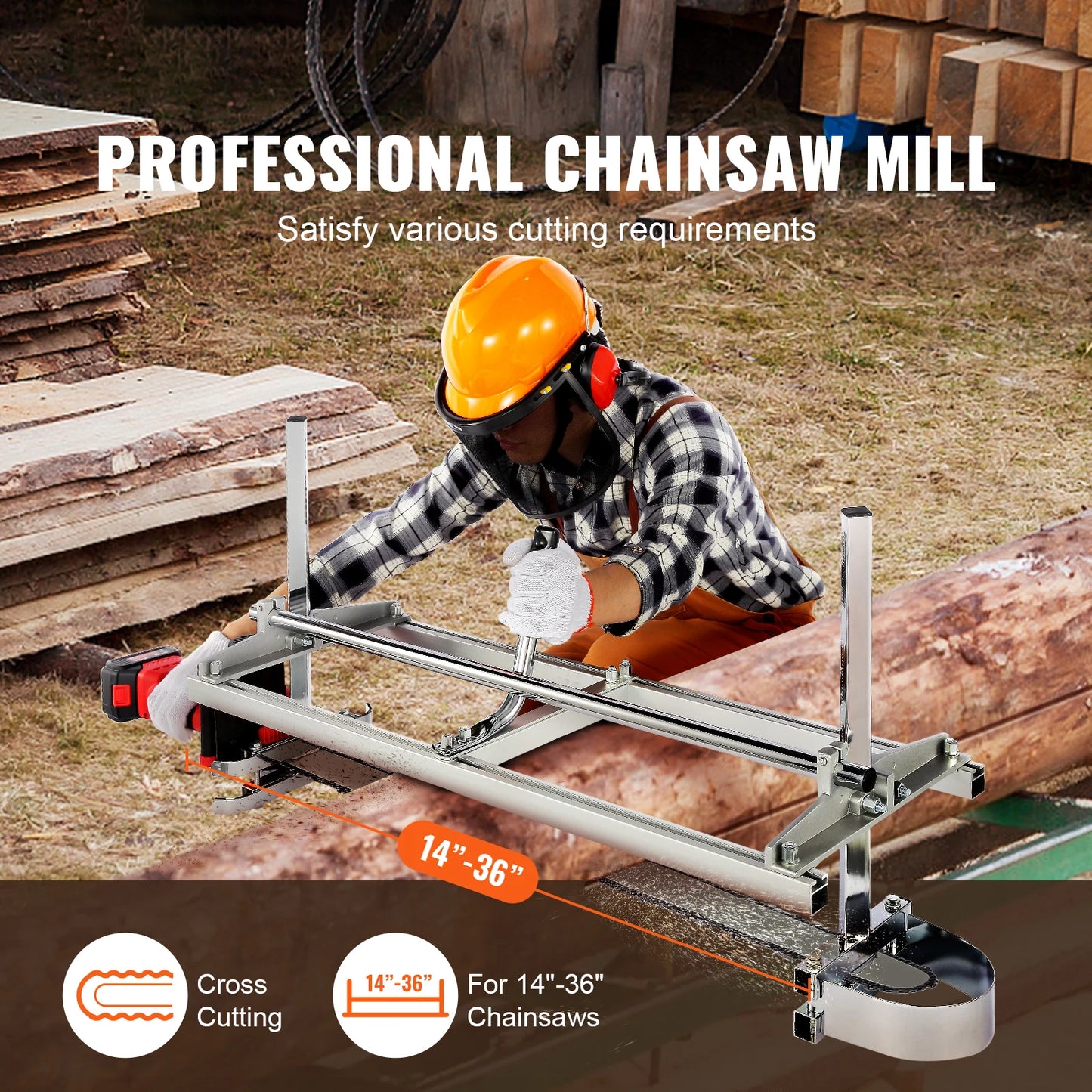 SucceBuy Portable Chainsaw Mill — 36"/48" Planking Sawmill for Lumber Cutting