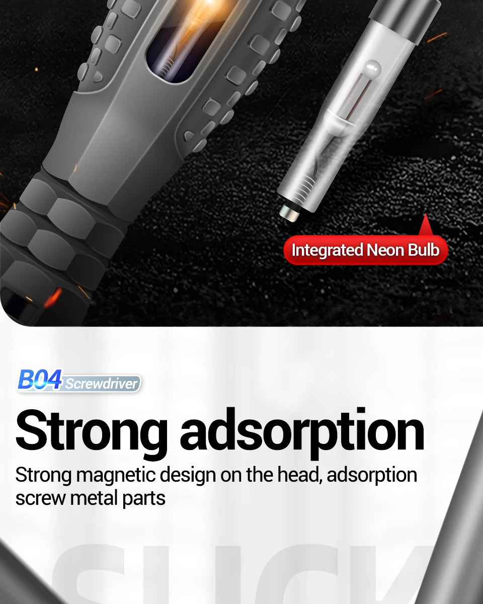 ANENG B04 Slotted/Phillips Screwdriver Induction Detector Pen Neon Bulb Indicator Meter Non-contact Test Voltage Tester Tools