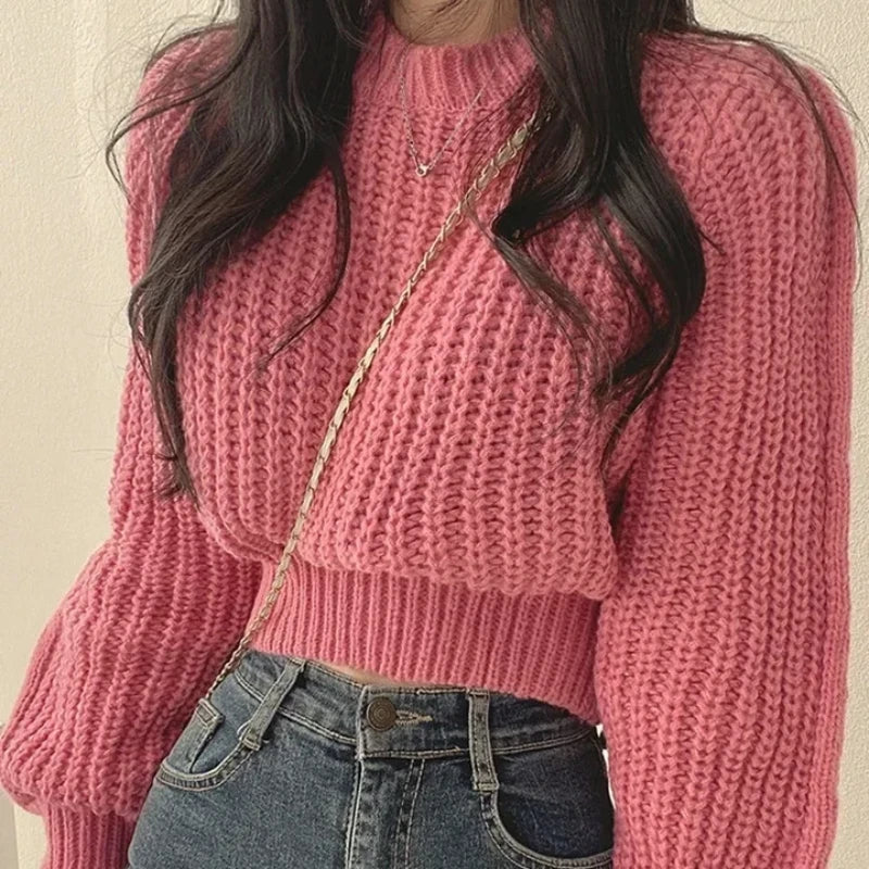 Women's Lantern Sleeve Loose Knit Sweater