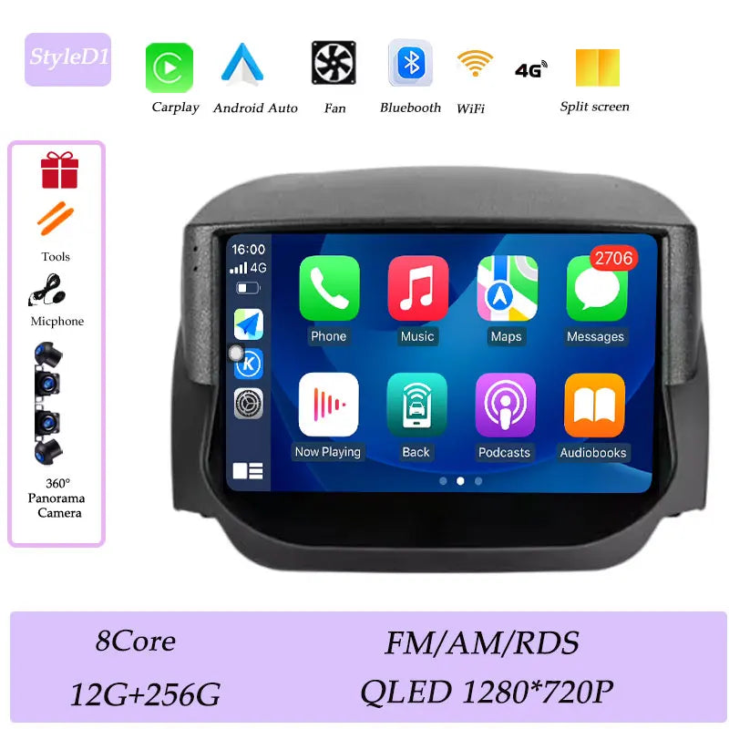 Android Car Stereo for Ford EcoSport (2014–2018) — Wireless CarPlay, GPS, WiFi, Bluetooth, Split Screen
