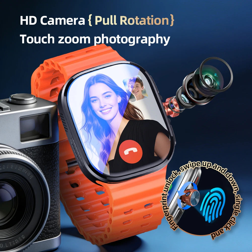M99 Mini New Package 2.29inch Amoled Smartwatch 5G LTE Android 13.0 Smart Watch With Touch ID Fingerprint unlock GPS WIFI Sim